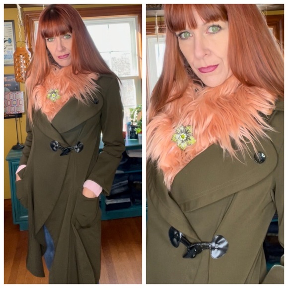 Pale Pink Faux Fur Scarf - Picture 6 of 10